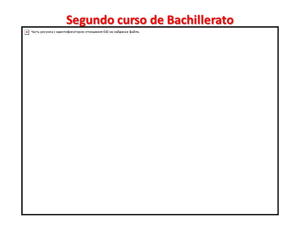 Segundo curso de Bachillerato