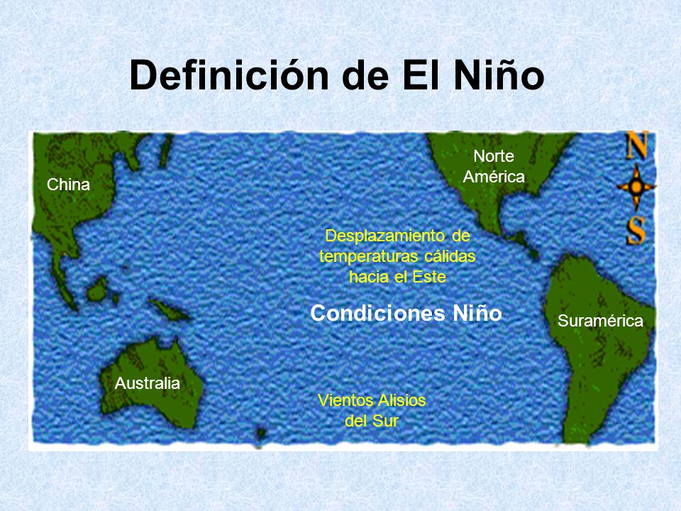 Definición de El Niño Condiciones Niño Norte América China