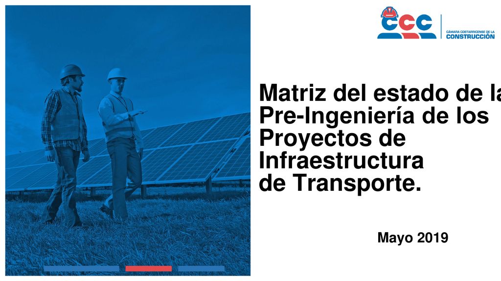 Matriz del estado de la Pre-Ingeniería de los Proyectos de