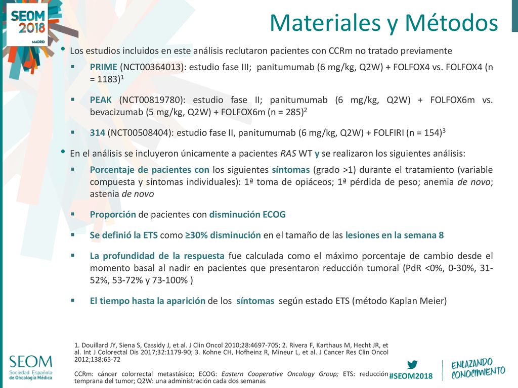Materiales y Métodos Los estudios incluidos en este análisis reclutaron pacientes con CCRm no tratado previamente.