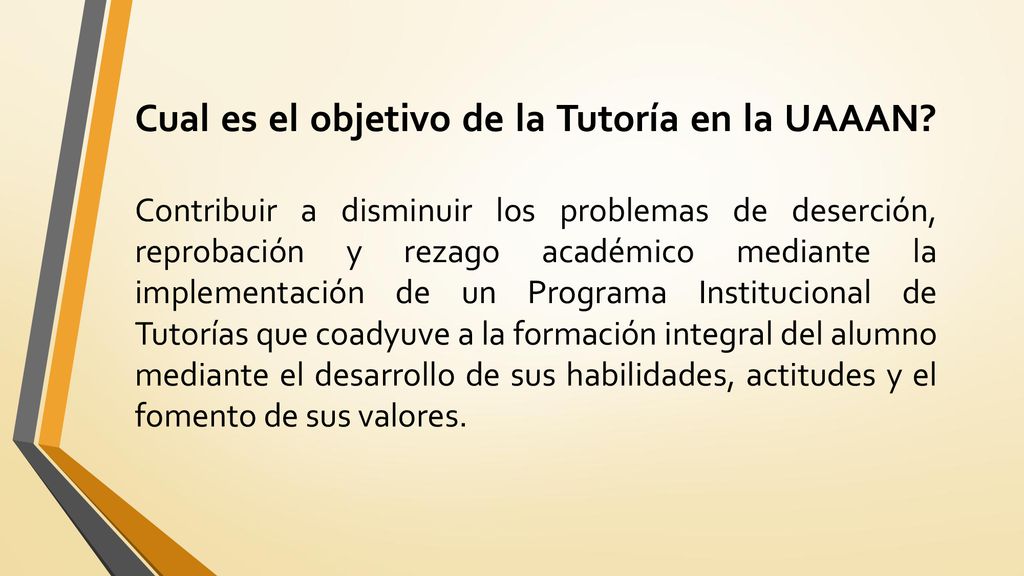 Cual es el objetivo de la Tutoría en la UAAAN