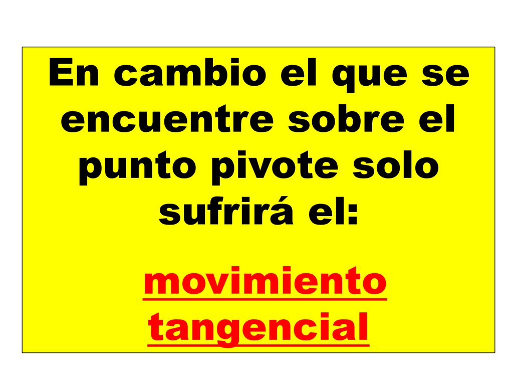 En cambio el que se encuentre sobre el punto pivote solo sufrirá el: