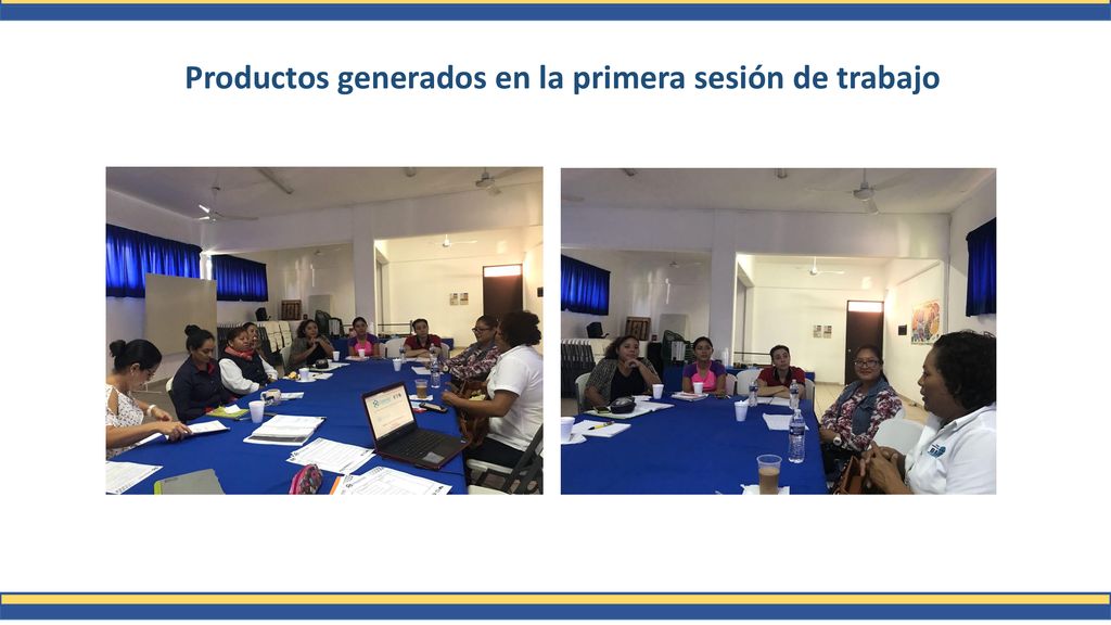 Productos generados en la primera sesión de trabajo
