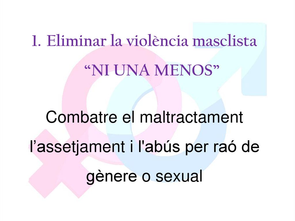 Eliminar la violència masclista NI UNA MENOS