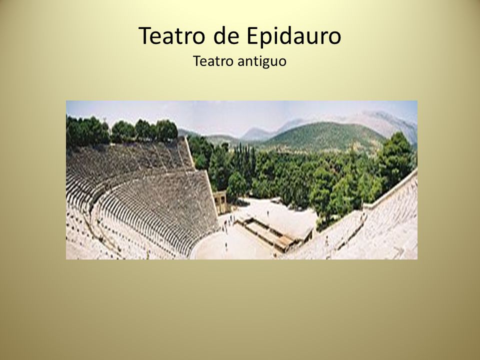 Teatro de Epidauro Teatro antiguo