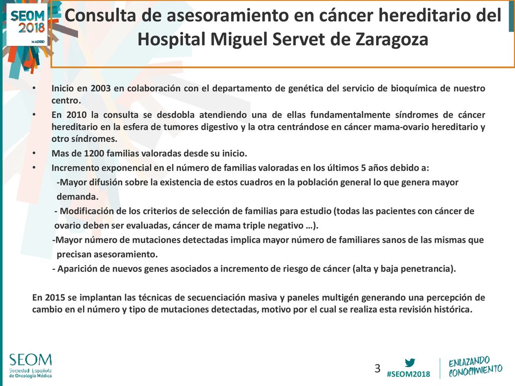 Consulta de asesoramiento en cáncer hereditario del Hospital Miguel Servet de Zaragoza