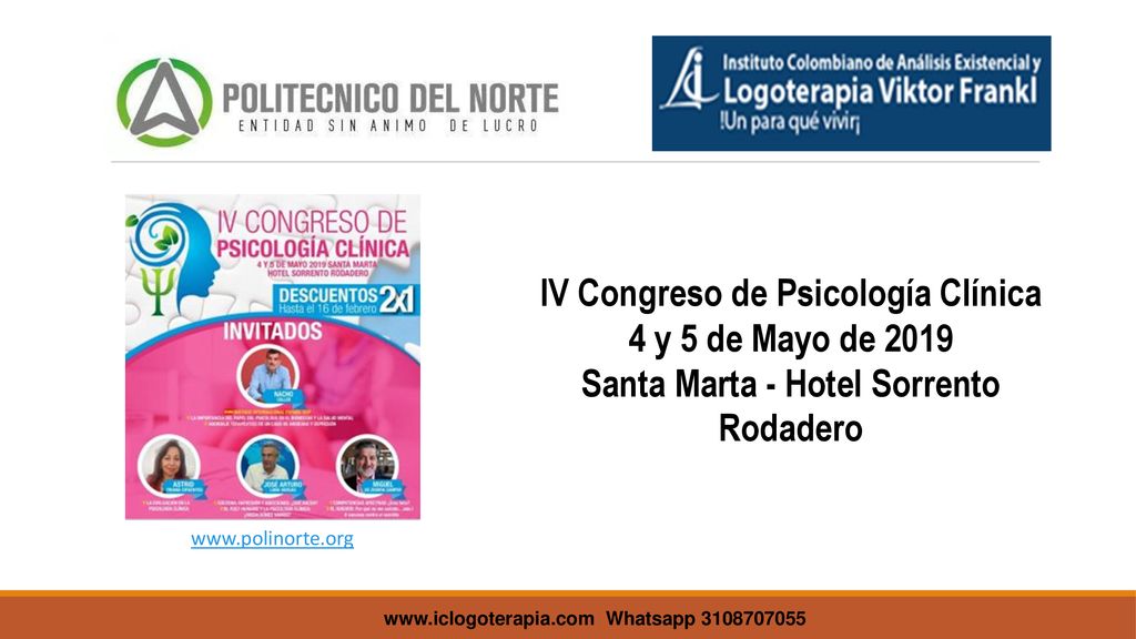 IV Congreso de Psicología Clínica 4 y 5 de Mayo de 2019