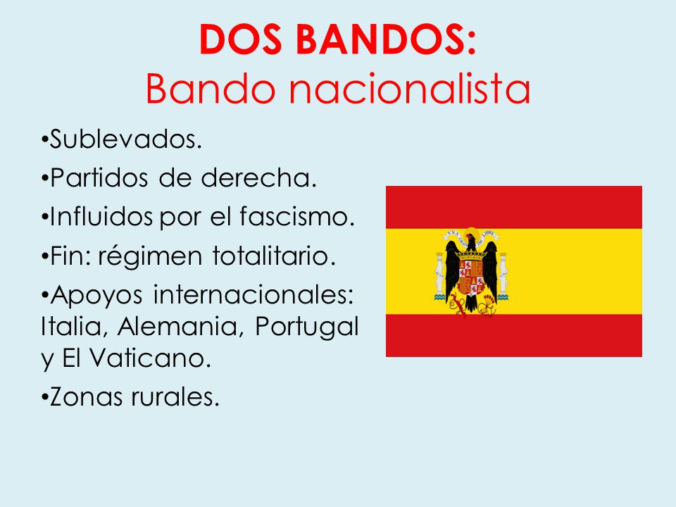 DOS BANDOS: Bando nacionalista