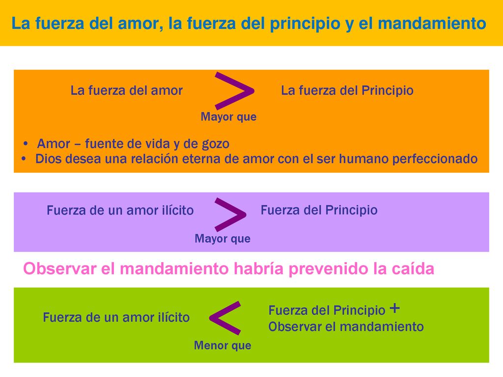 La fuerza del amor, la fuerza del principio y el mandamiento