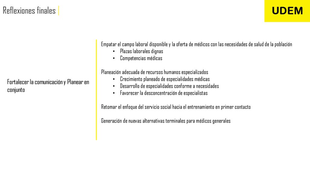 Reflexiones finales | Fortalecer la comunicación y Planear en conjunto