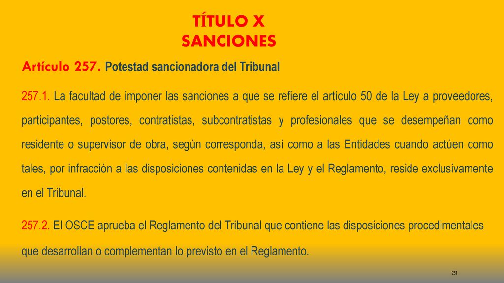 TÍTULO X SANCIONES Artículo 257. Potestad sancionadora del Tribunal