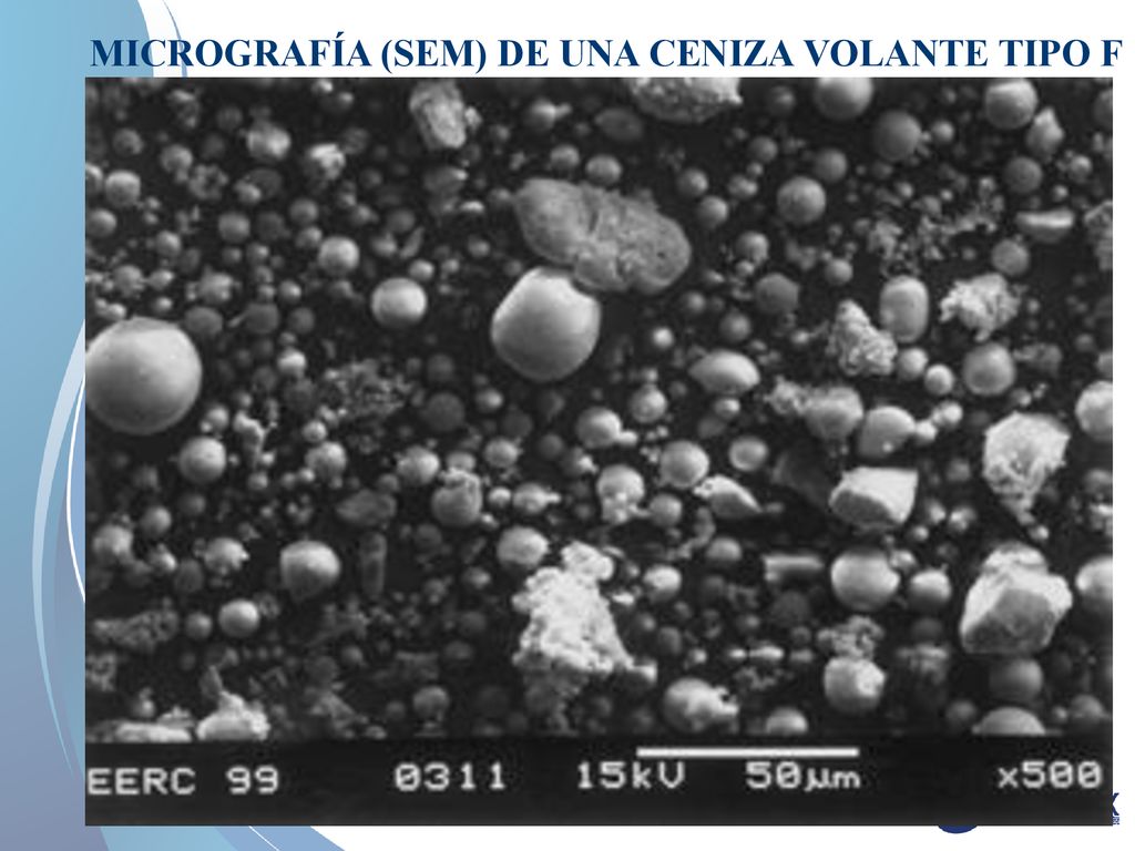 MICROGRAFÍA (SEM) DE UNA CENIZA VOLANTE TIPO F