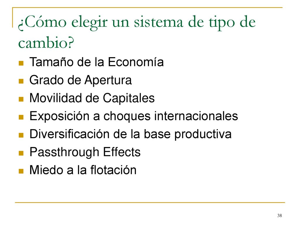¿Cómo elegir un sistema de tipo de cambio