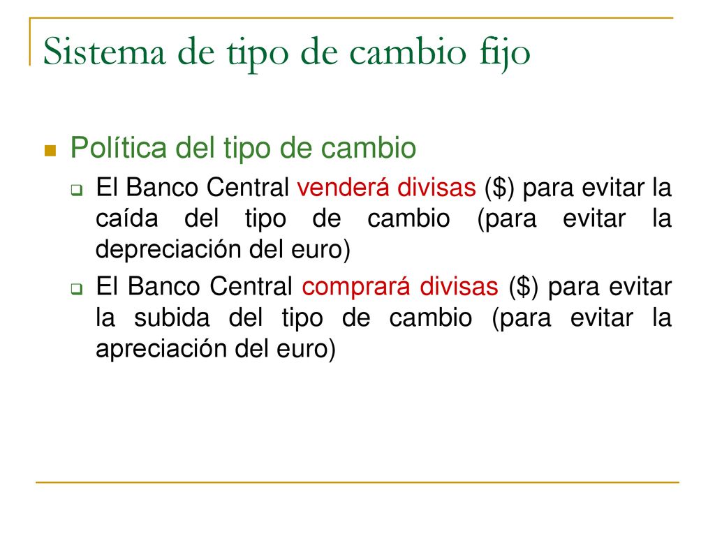 Sistema de tipo de cambio fijo