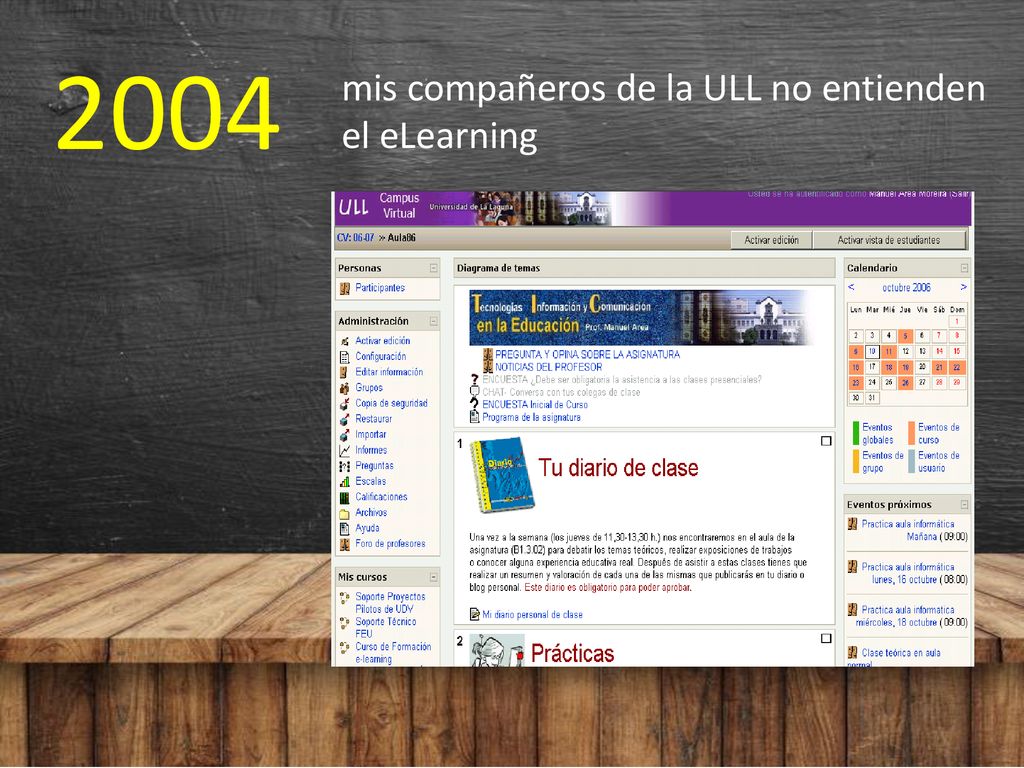 2004 mis compañeros de la ULL no entienden el eLearning