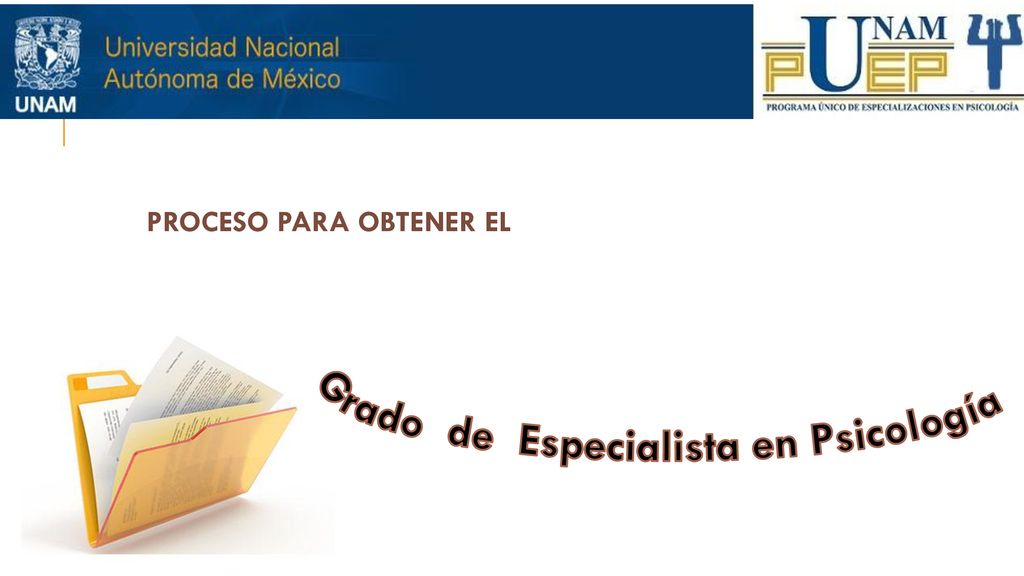 Grado de Especialista en Psicología