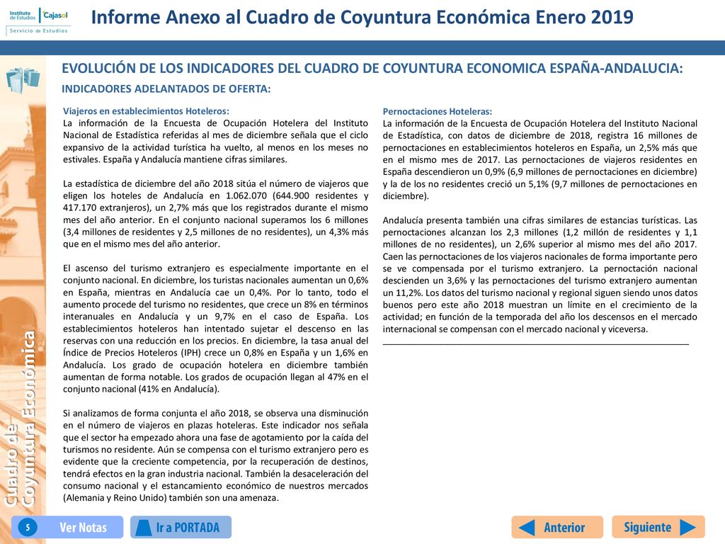 Informe Anexo al Cuadro de Coyuntura Económica Enero 2019