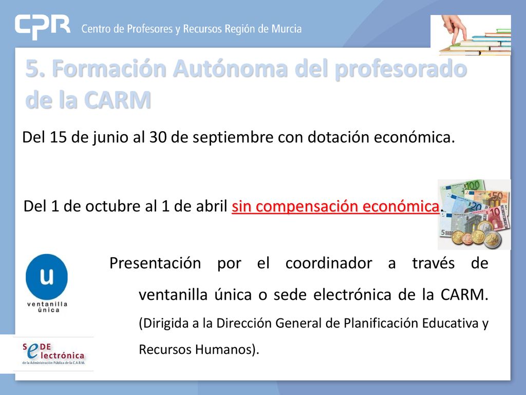 5. Formación Autónoma del profesorado de la CARM