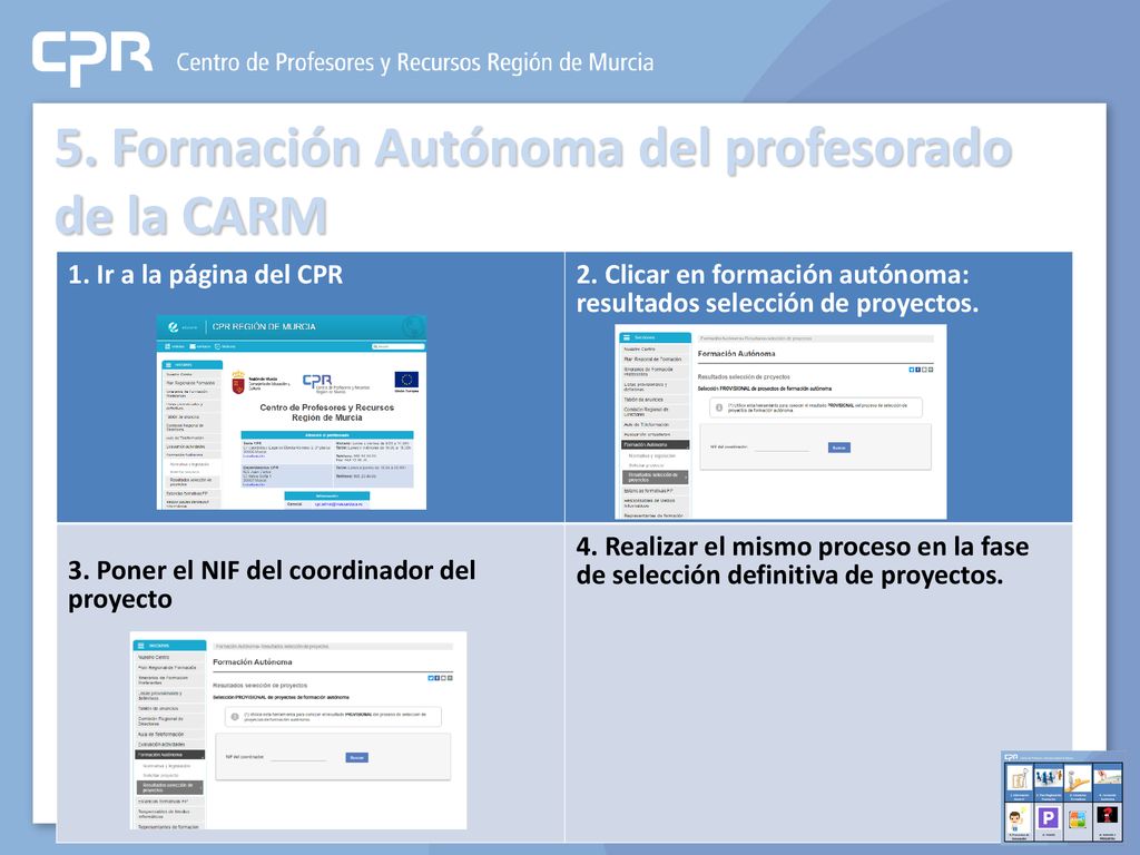 5. Formación Autónoma del profesorado de la CARM