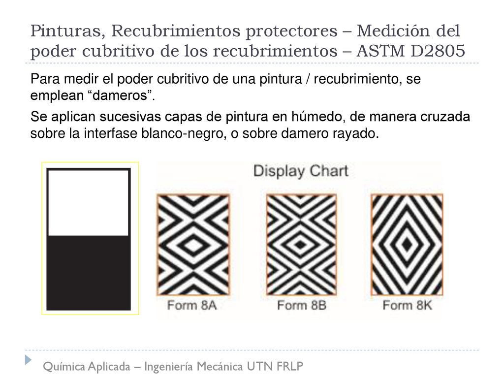 Pinturas, Recubrimientos protectores – Medición del poder cubritivo de los recubrimientos – ASTM D2805