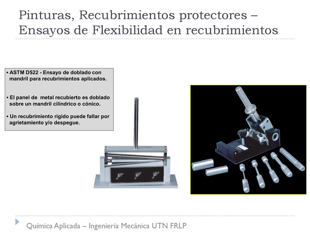 Pinturas, Recubrimientos protectores – Ensayos de Flexibilidad en recubrimientos