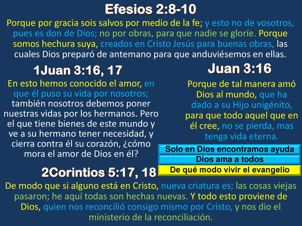 Solo en Dios encontramos ayuda De qué modo vivir el evangelio