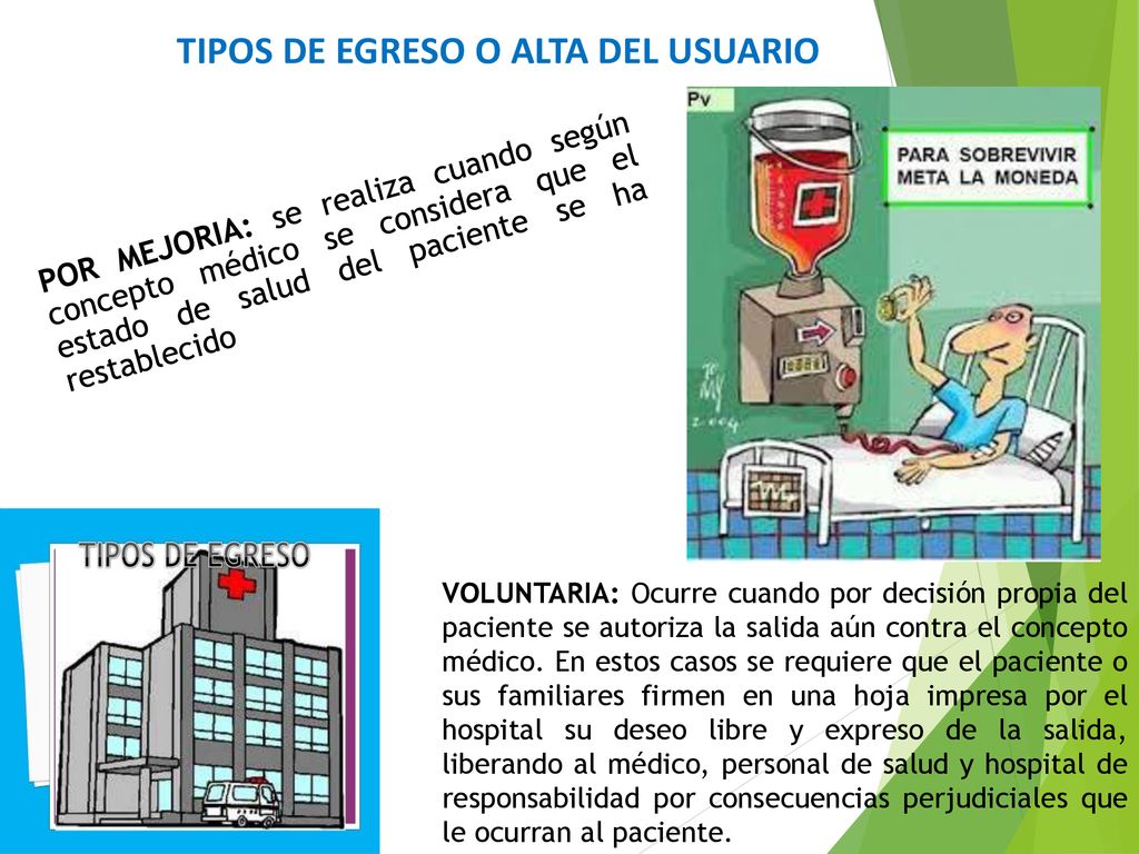 TIPOS DE EGRESO O ALTA DEL USUARIO