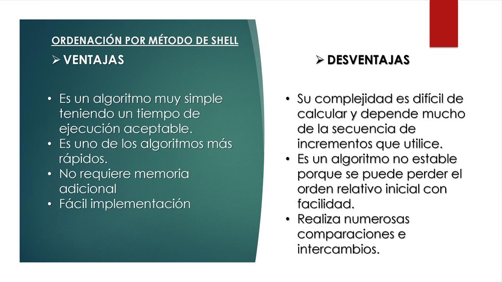 Es un algoritmo muy simple teniendo un tiempo de ejecución aceptable.