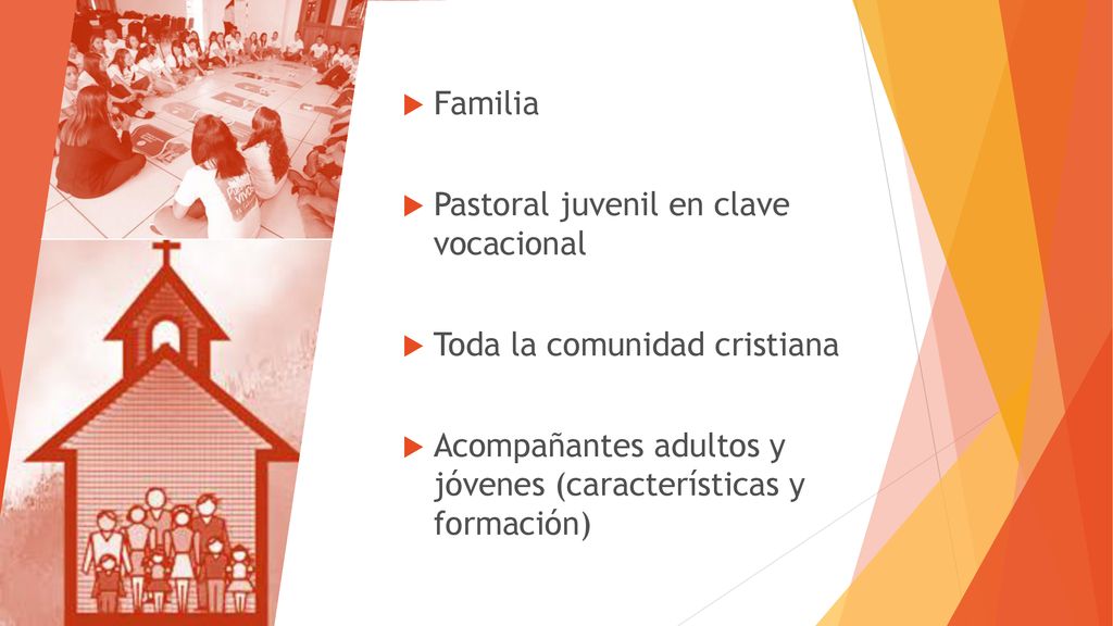 Familia Pastoral juvenil en clave vocacional. Toda la comunidad cristiana.