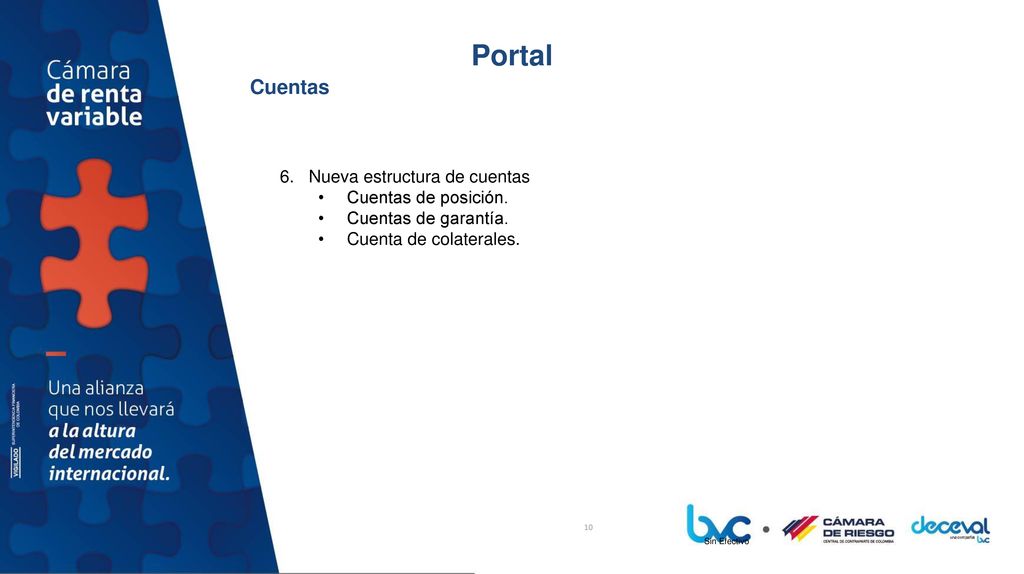 Portal Cuentas Nueva estructura de cuentas Cuentas de posición.