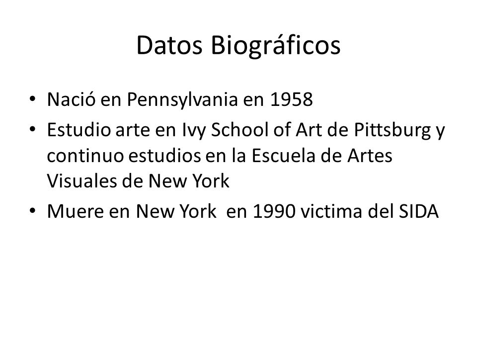 Datos Biográficos Nació en Pennsylvania en 1958