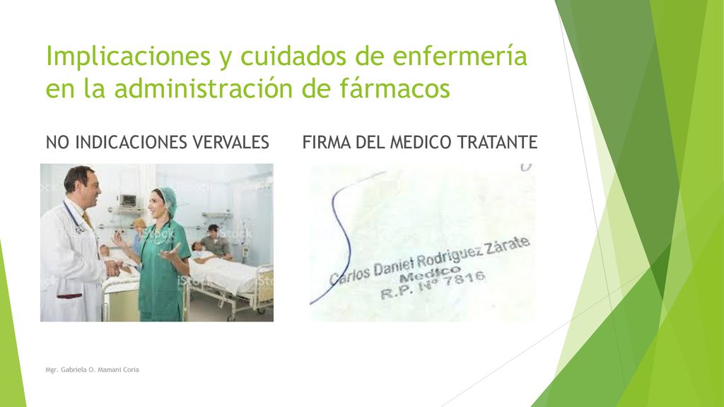 Implicaciones y cuidados de enfermería en la administración de fármacos
