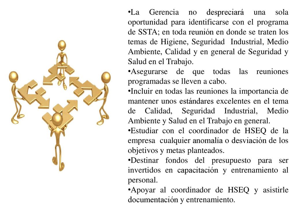 Asegurarse de que todas las reuniones programadas se lleven a cabo.