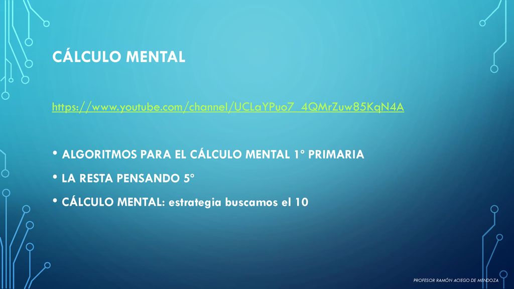 cálculo mental   ALGORITMOS PARA EL CÁLCULO MENTAL 1º PRIMARIA.