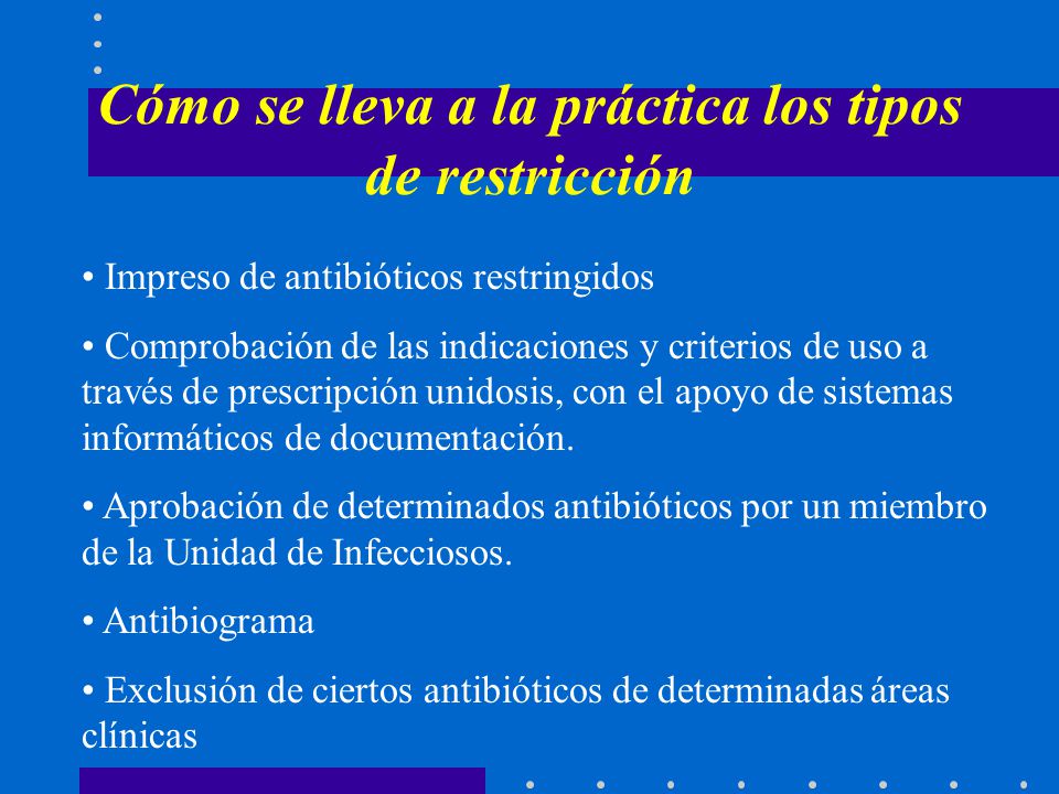 Cómo se lleva a la práctica los tipos de restricción