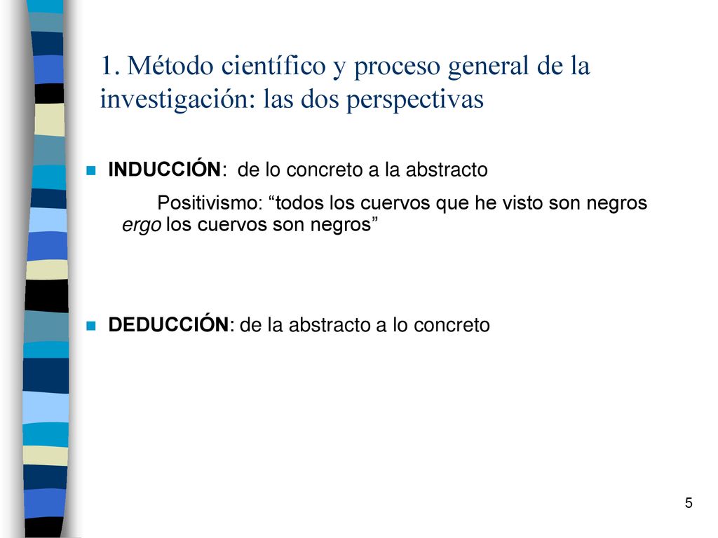 1. Método científico y proceso general de la investigación: las dos perspectivas