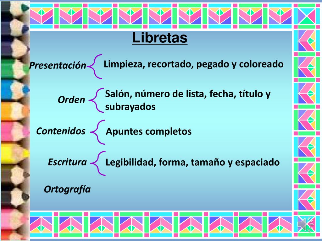 Libretas Limpieza, recortado, pegado y coloreado Presentación