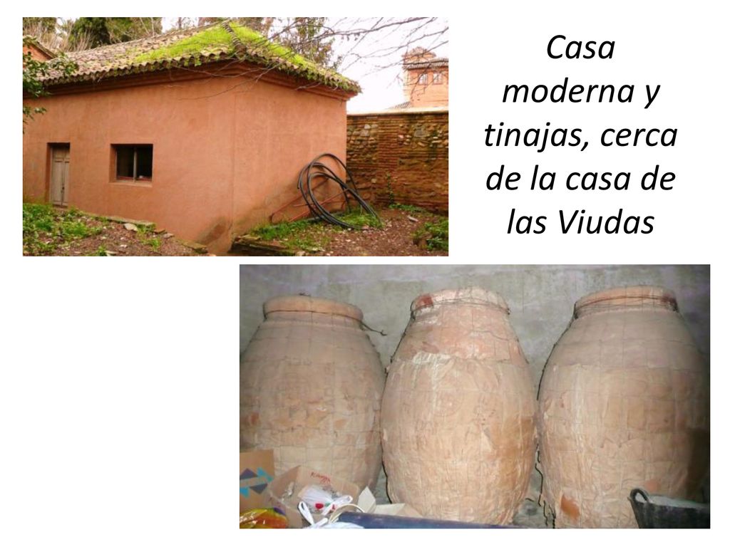 Casa moderna y tinajas, cerca de la casa de las Viudas
