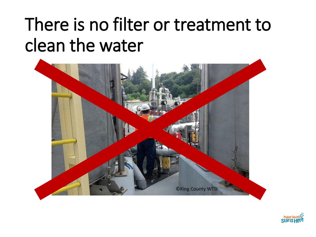 There is no filter or treatment to clean the water