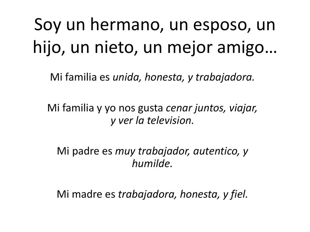 Soy un hermano, un esposo, un hijo, un nieto, un mejor amigo…