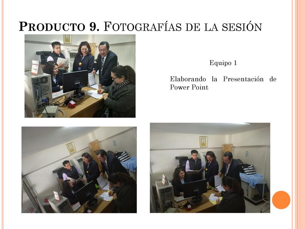 Producto 9. Fotografías de la sesión