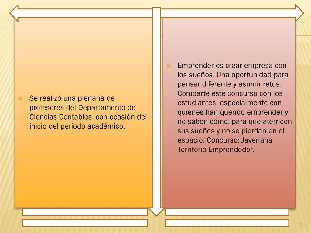Se realizó una plenaria de profesores del Departamento de Ciencias Contables, con ocasión del inicio del período académico.