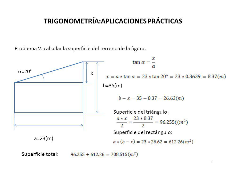 TRIGONOMETRÍA:APLICACIONES PRÁCTICAS
