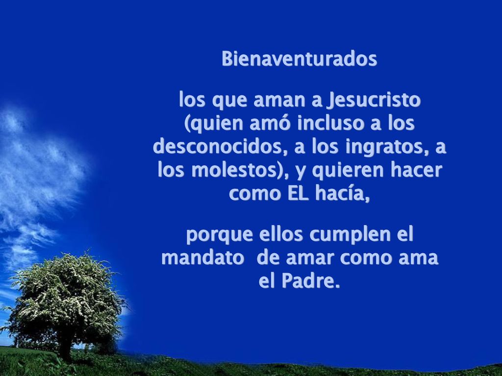 porque ellos cumplen el mandato de amar como ama el Padre.