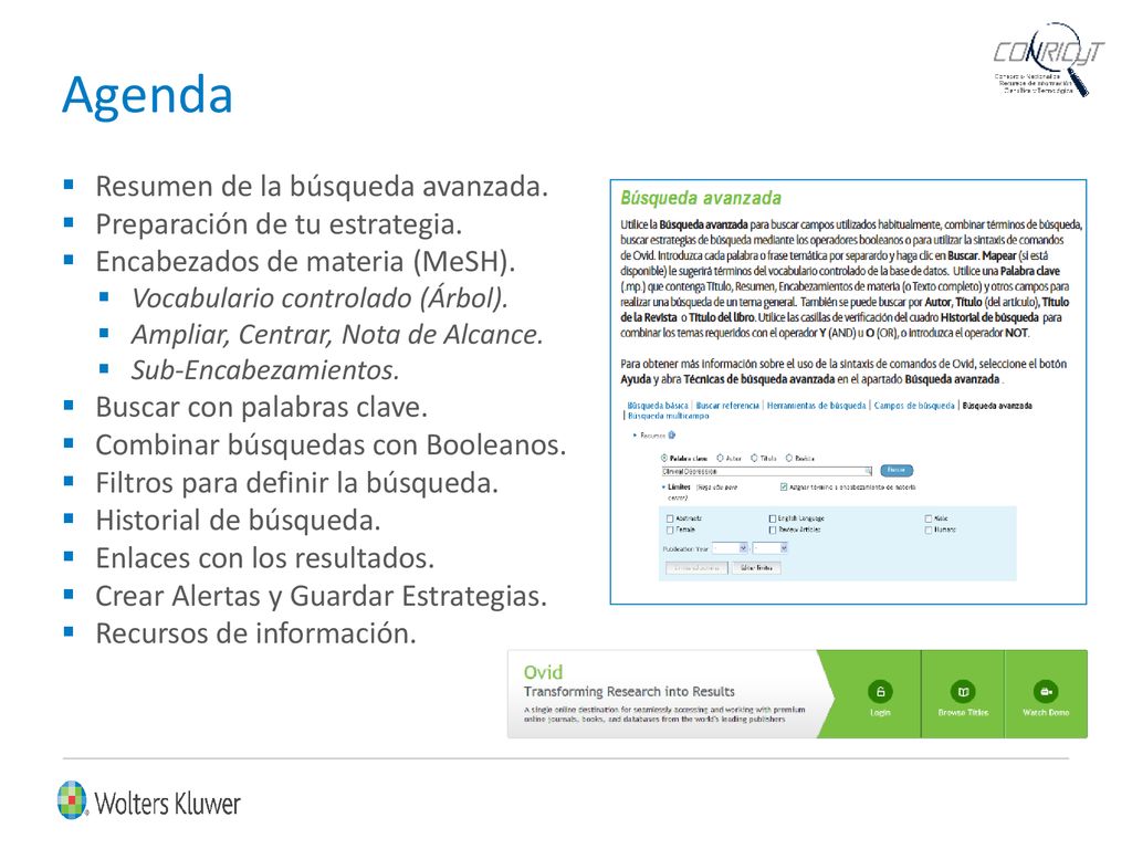 Agenda Resumen de la búsqueda avanzada. Preparación de tu estrategia.