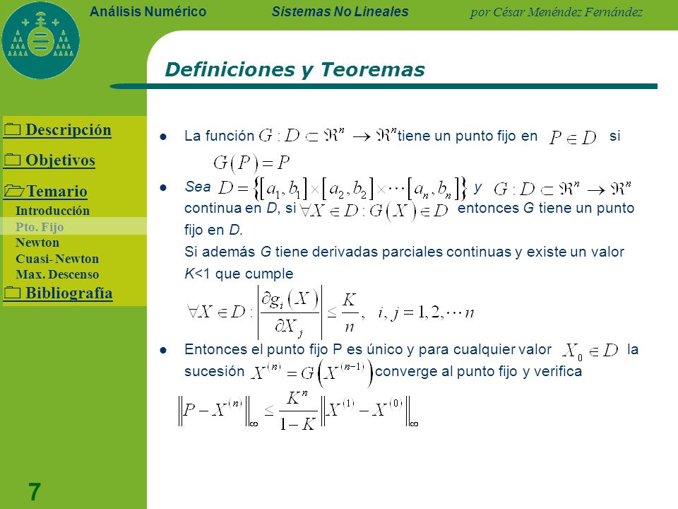 Definiciones y Teoremas