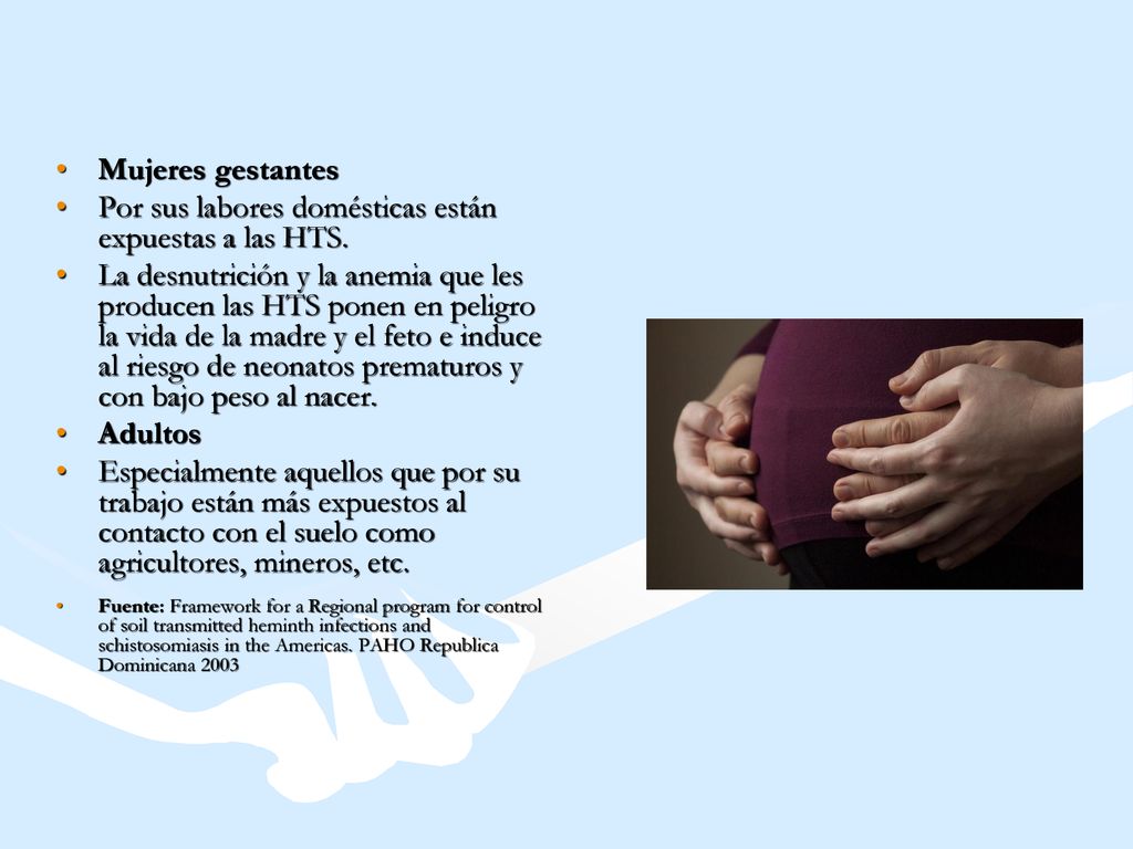 Por sus labores domésticas están expuestas a las HTS.