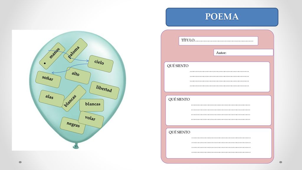 POEMA paloma manos cielo alto soñar libertad alas blancas volar negras