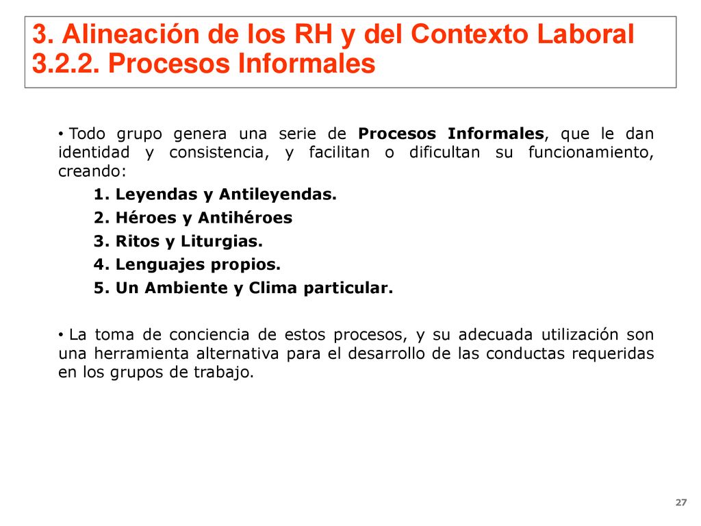 3. Alineación de los RH y del Contexto Laboral