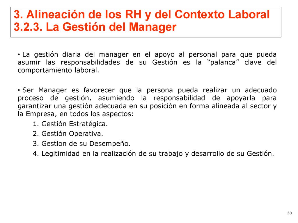 3. Alineación de los RH y del Contexto Laboral